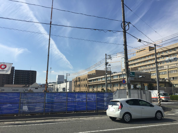 Ja広島総合病院の前の広場が工事中でした 広島県廿日市市の写真ブログ